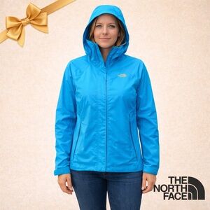 The North Face Women’s Turquoise Blue Hooded Rain Jacket – Size XS bf